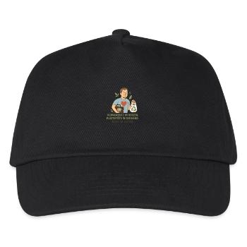 Climate protection in the heart, plastic bag in hand - Kids’ Baseball Cap - black - Front
