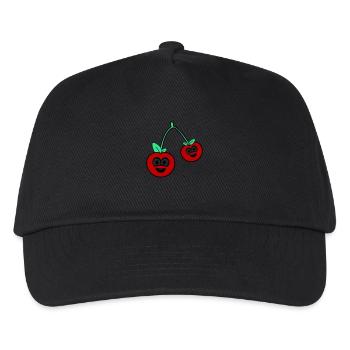 kirschen 02 - Kinder Basecap - Schwarz - Vorne