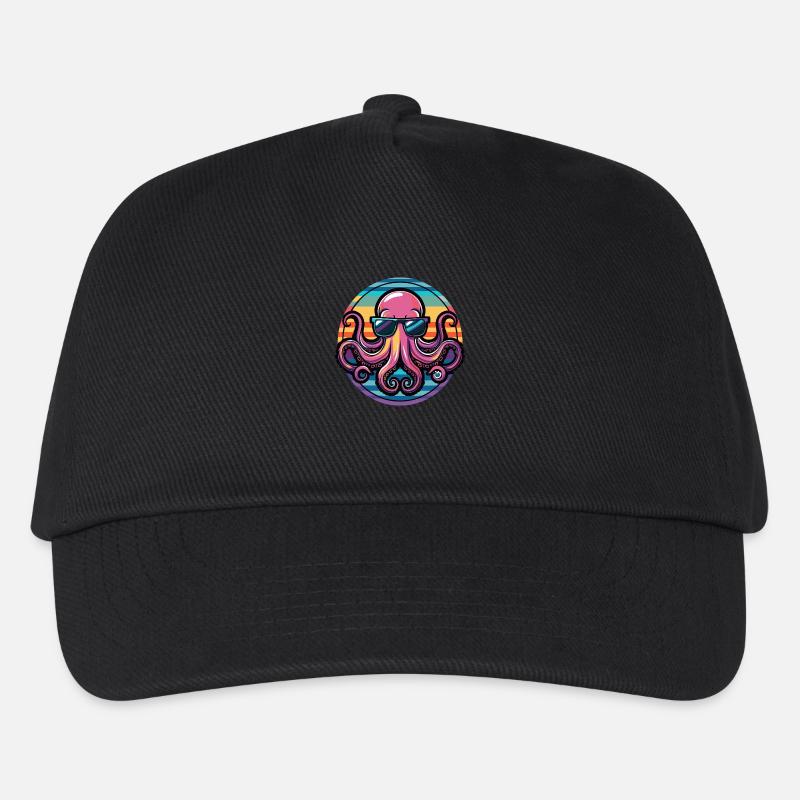 Octopus Cool BD - Casquette de baseball Enfant - noir
