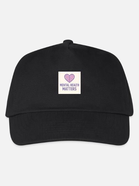 Mental Health Matters lila - Kinder Basecap - Schwarz