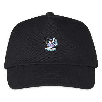 Cooler Pinguin Comic - Kinder Basecap - Schwarz - Vorne