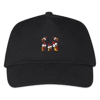 Verrückte Hühner - Kinder Basecap - Schwarz - Vorne