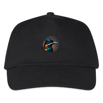 colibri, oiseau, illustration, coloré, paillettes, martin-pêcheur - Casquette de baseball Enfant - noir - Devant