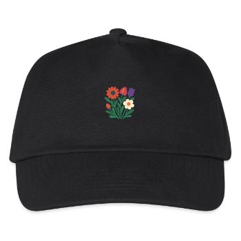 Exotic Bloom 2025 – Mix floral flat design  - Casquette de baseball Enfant - noir - Devant