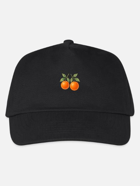 orangen - Kinder Basecap - Schwarz