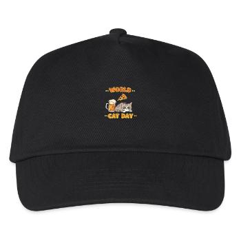 World Cat Day Weltkatzentag - Kids’ Baseball Cap - black - Front