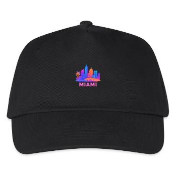 Miami City Skyline - Kids’ Baseball Cap - black - Front