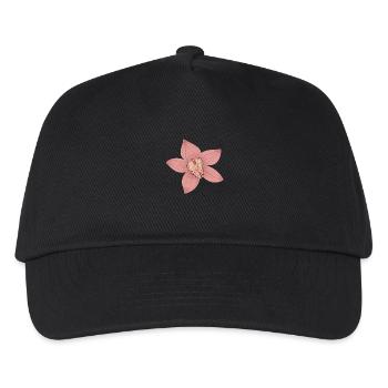 Fleur d’orchidée rose - Casquette de baseball Enfant - noir - Devant