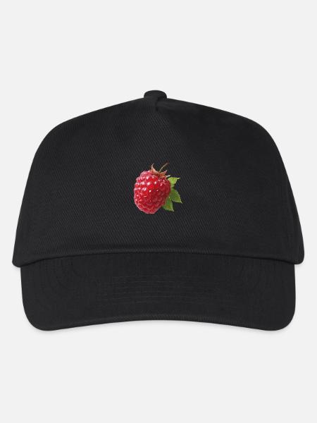 rote Himbeere - Kinder Basecap - Schwarz