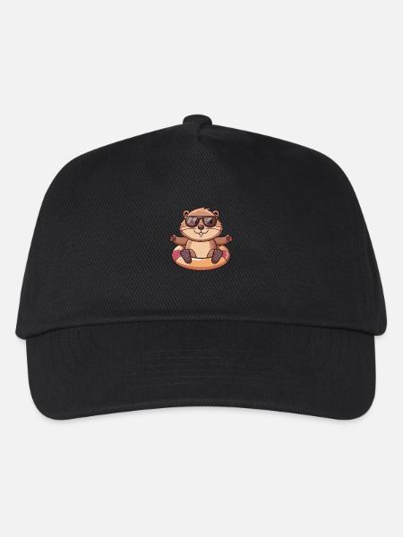 Biber Comic Cool - Kinder Basecap - Schwarz