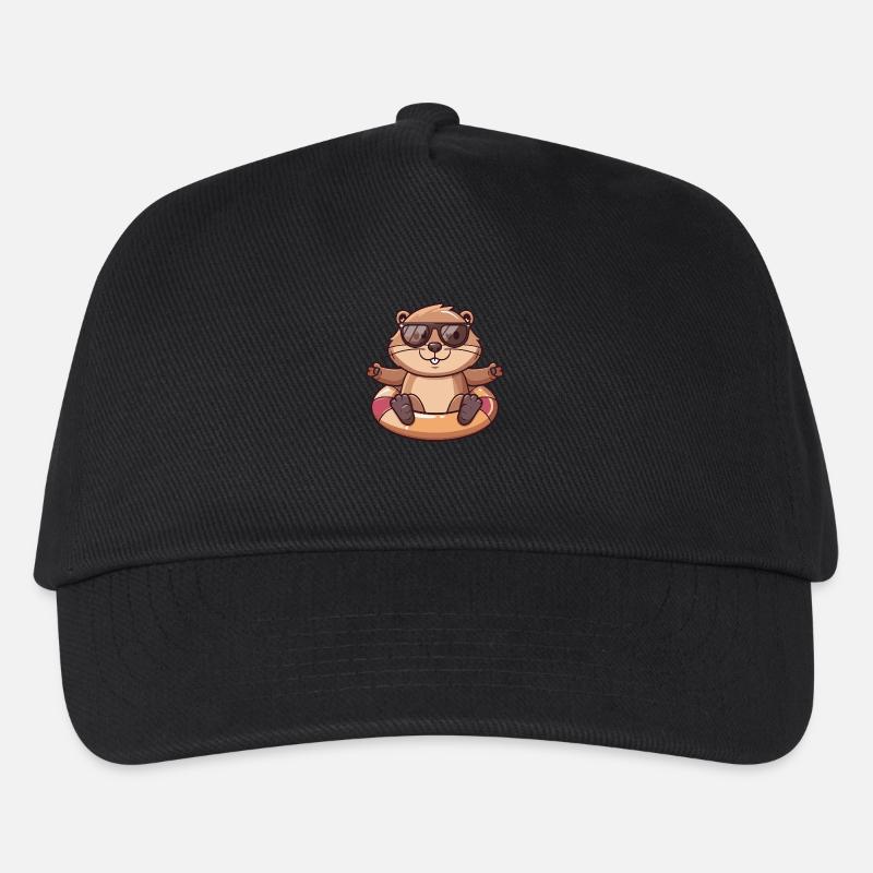 Biber Comic Cool - Kinder Basecap - Schwarz