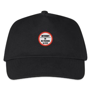 Interdit de me prendre la tête - Casquette de baseball Enfant - noir - Devant