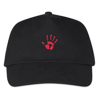 Hand Print Handprint - Kids’ Baseball Cap - black - Front