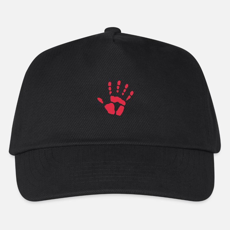Hand Handabdruck - Kinder Basecap - Schwarz