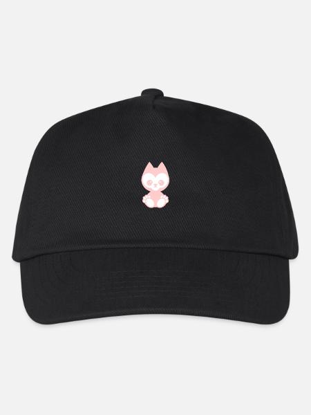 little animals - katze rosa - Kinder Basecap - Schwarz