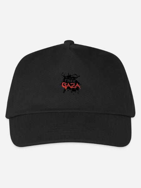 Free Gaza - Kinder Basecap - Schwarz
