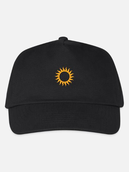 Sonne - Kinder Basecap - Schwarz