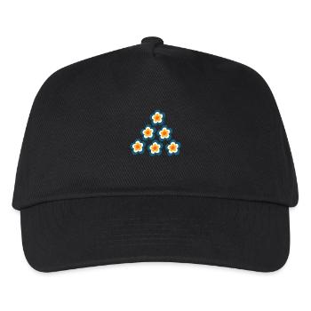 70s Flower Pattern Retro Hippie Flowers Power - Kids’ Baseball Cap - black - Front