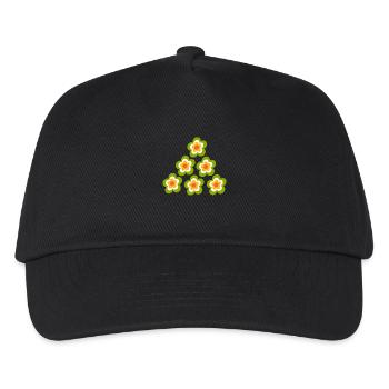 70s Flower Pattern Retro Hippie Flowers Power - Kids’ Baseball Cap - black - Front