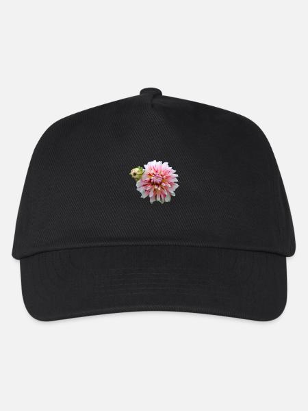 Blume rosa pinke Blume Blumen pink rosa Blumen - Kinder Basecap - Schwarz