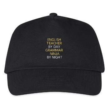 English Teacher By Day And Grammar Ninja By Night - Kids’ Baseball Cap - black - Front