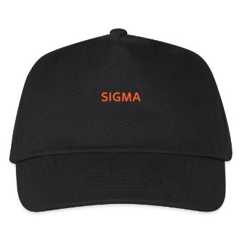 sigma wort - Kinder Basecap - Schwarz - Vorne