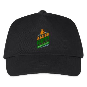 Alles gut! Kein Stress! - Kinder Basecap - Schwarz - Vorne