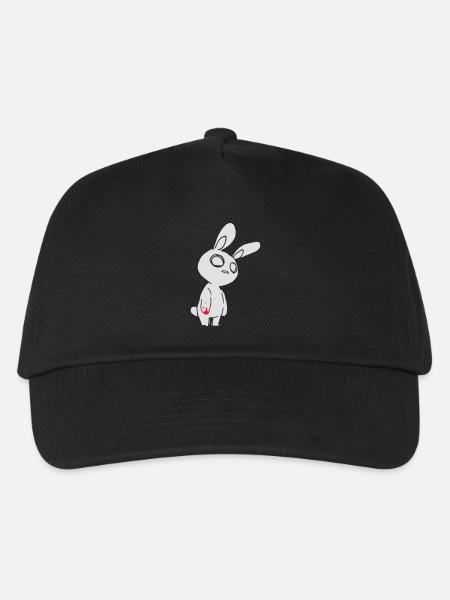 Zombie Hase – Gothic Bunny Halloween Blut Shirt - Kinder Basecap - Schwarz