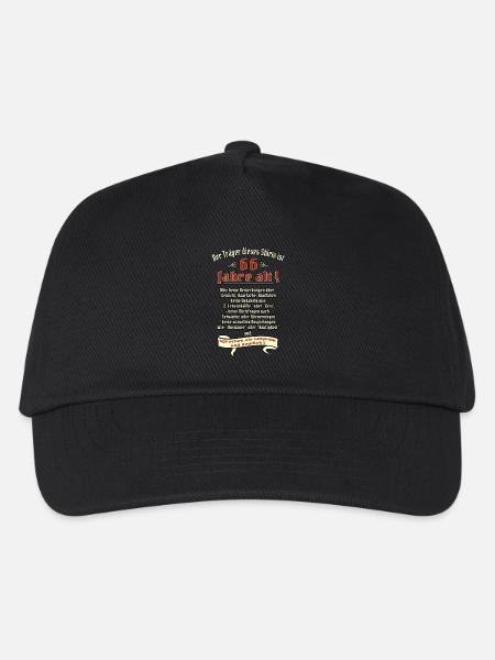 NEU Geburtstags Shirt Träger ist 66 RAHMENLOS Ge - Kinder Basecap - Schwarz