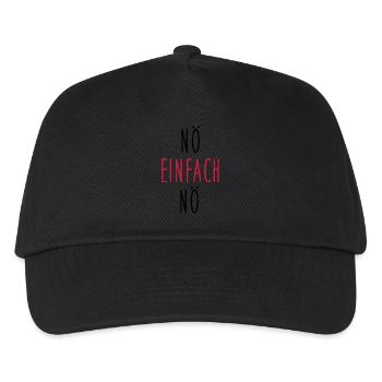 nö einfach nö - Kinder Basecap - Schwarz - Vorne