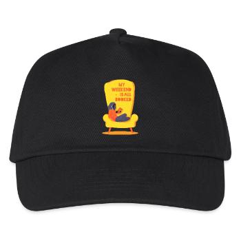 My weekend is all booked - Kinder Basecap - Schwarz - Vorne