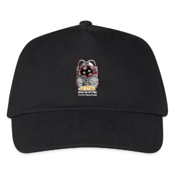 Space crunch astronaut - Kids’ Baseball Cap - black - Front