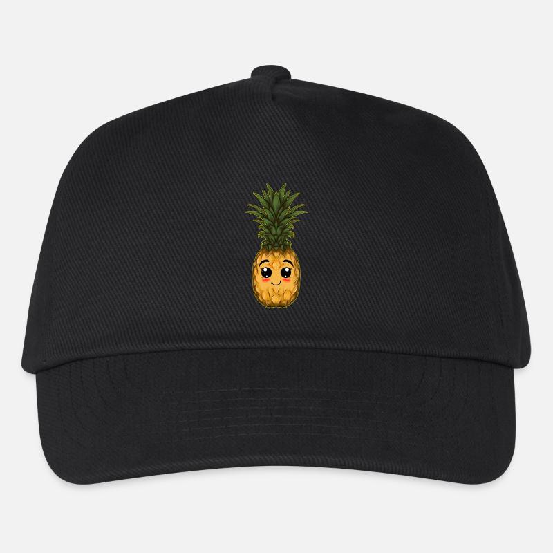 Ananas - Kinder Basecap - Schwarz