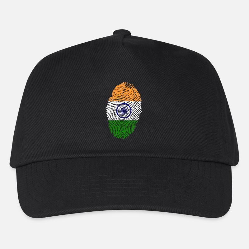 Fingerprint - Indien - Kinder Basecap - Schwarz