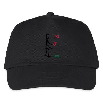 Geocacher Geocaching 3F - Kids’ Baseball Cap - black - Front