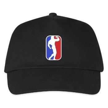 Logo bodybuilder bodybuilder biceps posent Arnold - Casquette de baseball Enfant - noir - Devant