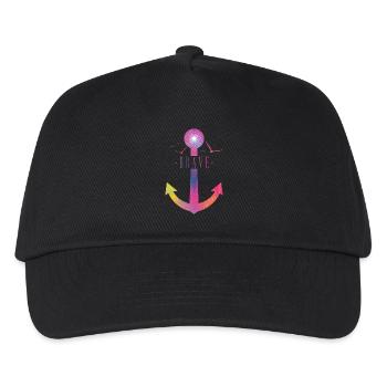 Brave - Colorful Anchor - Kids’ Baseball Cap - black - Front