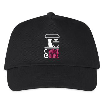 Wake and Bake - Kids’ Baseball Cap - black - Front