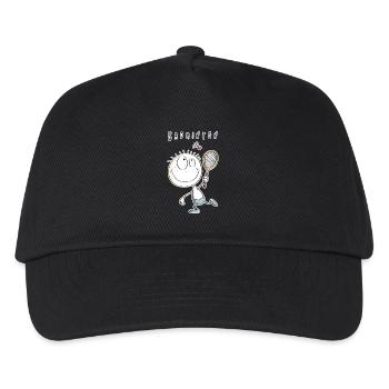 Cool badminton player male - Kids’ Baseball Cap - black - Front
