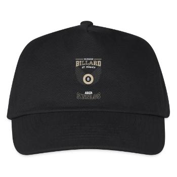Billard Leben sinnlos - Geschenk - Kinder Basecap - Schwarz - Vorne