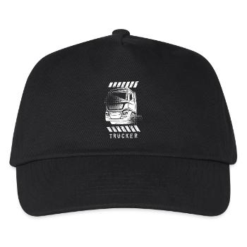 Truck Trucker - Kids’ Baseball Cap - black - Front