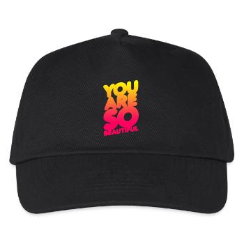 Du bist so schön (Gradation) - Kinder Basecap - Schwarz - Vorne