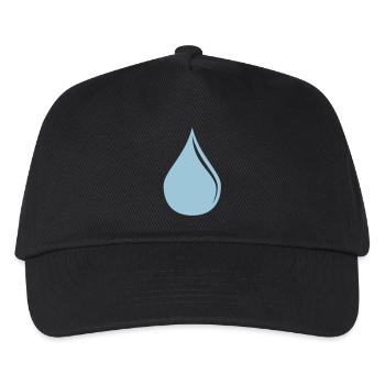 Tropfen - PrintShirt.at - Kinder Basecap - Schwarz - Vorne