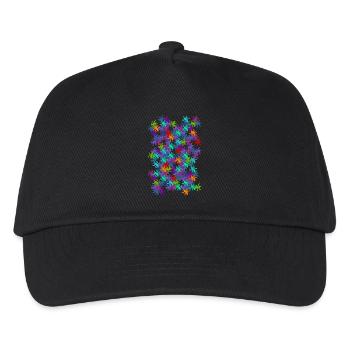 Escher Reptiles mosaïque colorée - Casquette de baseball Enfant - noir - Devant