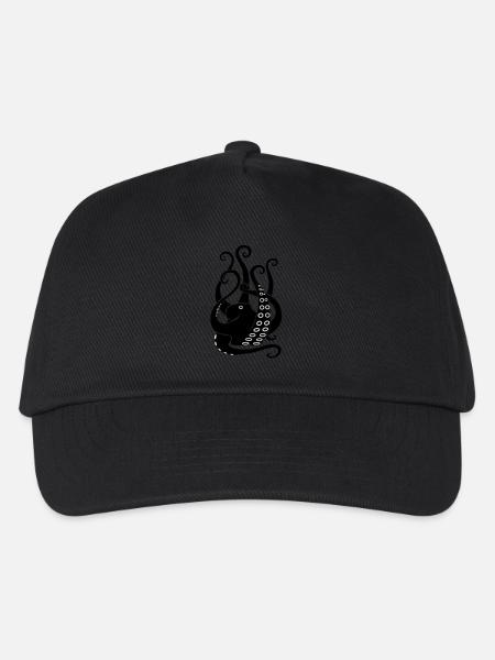 oktopus octopus krake tintenfisch squid tauchen - Kinder Basecap - Schwarz