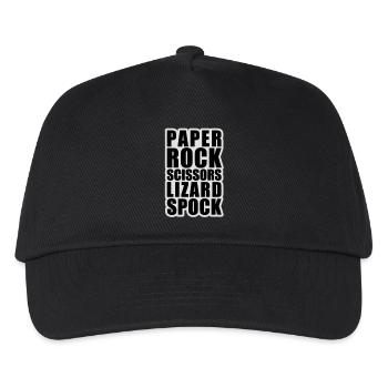paper rock scissors - Kids’ Baseball Cap - black - Front
