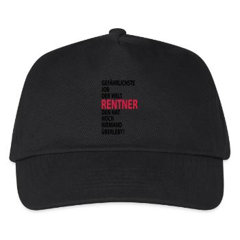 rentner - Kinder Basecap - Schwarz - Vorne