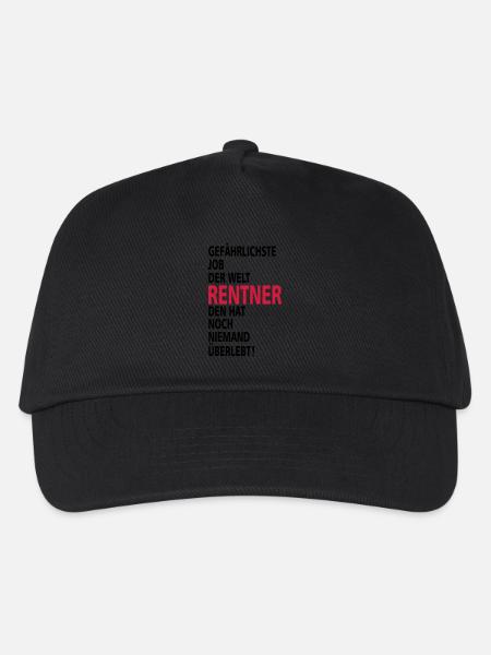 rentner - Kinder Basecap - Schwarz