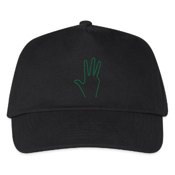 Hand Finger 4 - Kinder Basecap - Schwarz - Vorne