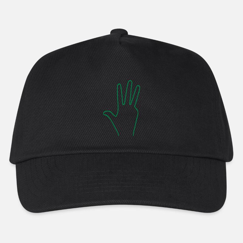 Hand Finger 4 - Kinder Basecap - Schwarz
